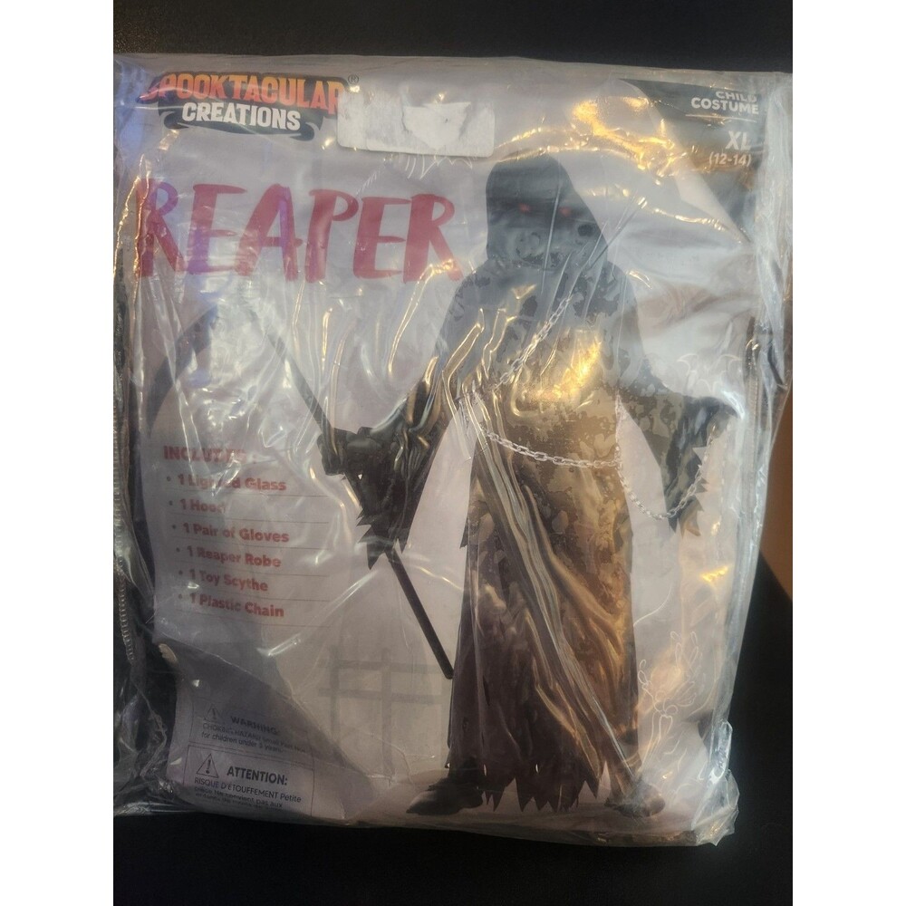 Spooktacular Creations Reaper Costume Child Kids Size XL 12/14 NEW